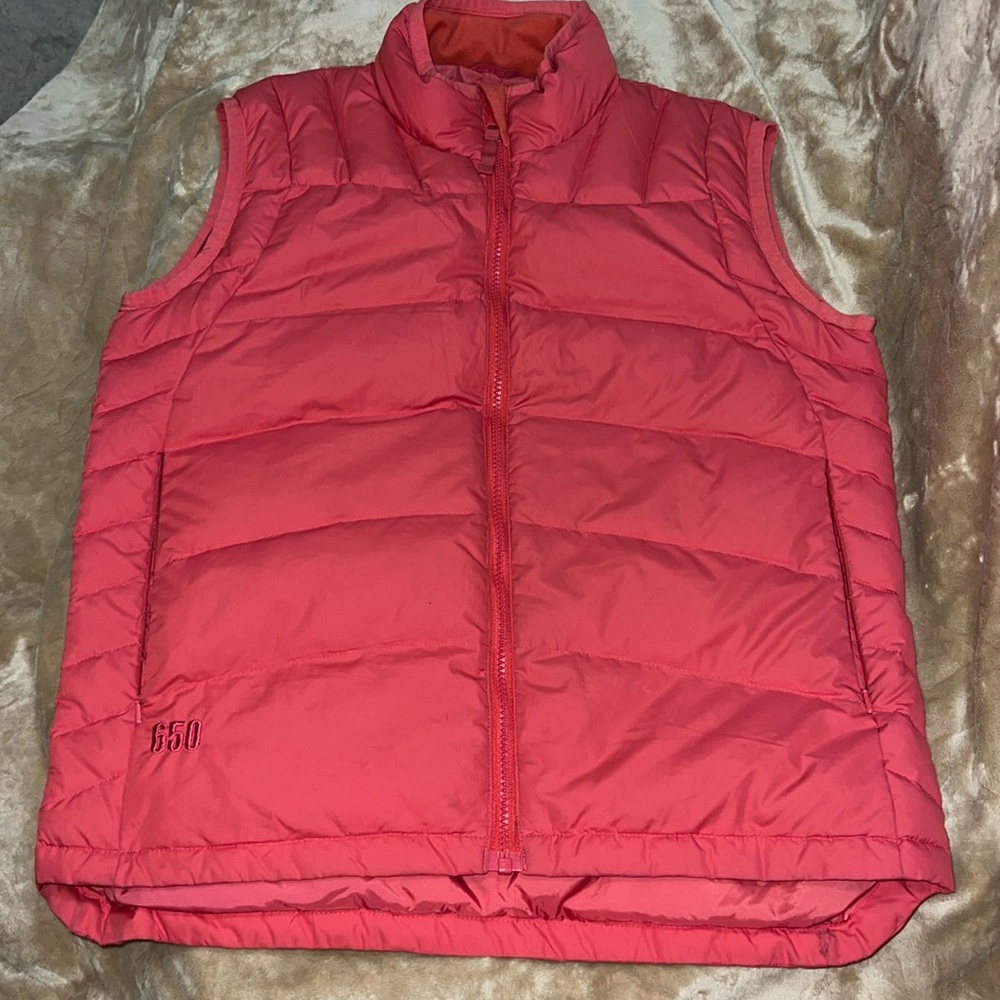 Cabela’s Premium Goose Down Puffer Vest - Size Small - Color is Burnt Orange.